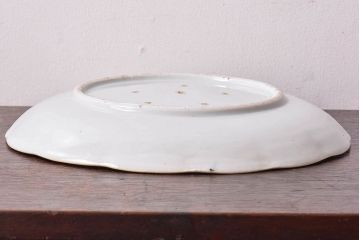 アンティーク雑貨　和食器　江戸期　梅花文・染付　アンティーク大皿・一尺