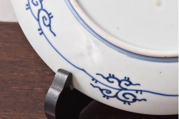 アンティーク雑貨　和食器　江戸期　古伊万里・微塵唐草　アンティーク大皿