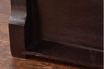 中古　木製　卓上にも使えるシックな彫刻入り小引き出し(小物収納)