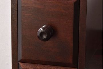 中古　北海道民芸家具　滑らかな木の質感が魅力的な面白小箱(小引き出し)(1)