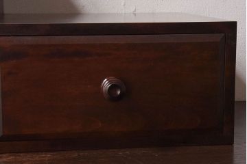 中古　北海道民芸家具　滑らかな木の質感が魅力的な面白小箱(小引き出し)(1)