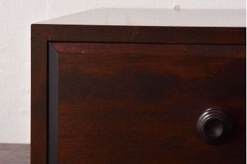 中古　北海道民芸家具　滑らかな木の質感が魅力的な面白小箱(小引き出し)(2)