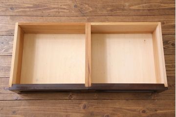 中古　松本民芸家具　505型　深みのある色合いのシックな茶タンス(茶箪笥、飾り棚)(定価約22万円)