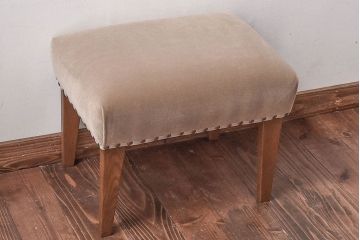 レトロ家具　昭和レトロ　懐かしい雰囲気漂うオットマン(スツール、椅子)(2)