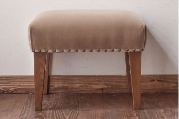 レトロ家具　昭和レトロ　懐かしい雰囲気漂うオットマン(スツール、椅子)(2)