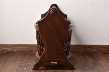 アンティーク雑貨　中古　柏木工(KASHIWA) 凝ったデザインが印象的なマガジンラック