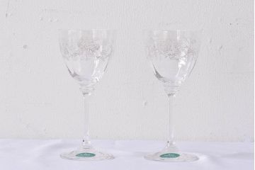 ROYAL DOULTON(ロイヤルドルトン)　MINTON(ミントン)　クリスタルペアワイングラス
