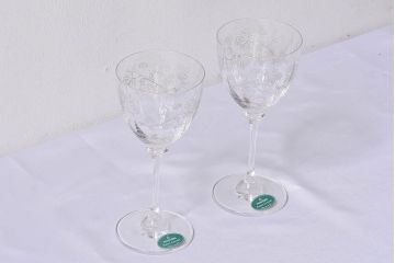 ROYAL DOULTON(ロイヤルドルトン)　MINTON(ミントン)　クリスタルペアワイングラス