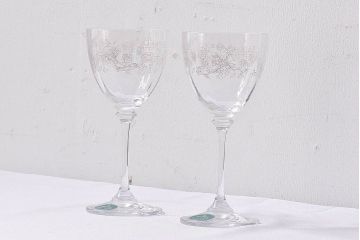 ROYAL DOULTON(ロイヤルドルトン)　MINTON(ミントン)　クリスタルペアワイングラス