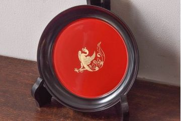 平安象彦　和モダンな鳳凰日の出盆(菓子器)