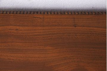 レトロ家具　昭和レトロ　天板ケヤキ材　明るい色味の薄型デスク(片袖机、在宅ワーク、在宅用ワークデスク、作業台)