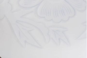 アンティーク雑貨　骨董　人間国宝「井上萬二」　白磁染牡丹彫文額皿・外箱付き