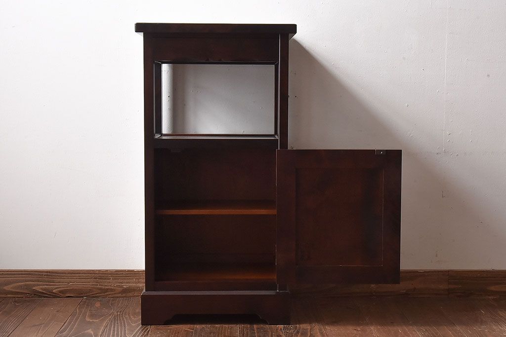 北海道高級民芸家具 古箪電話台　昭和レトロ 茶箪笥 和風キャビネット 日本製 大正・昭和レトロ 民芸 古民家