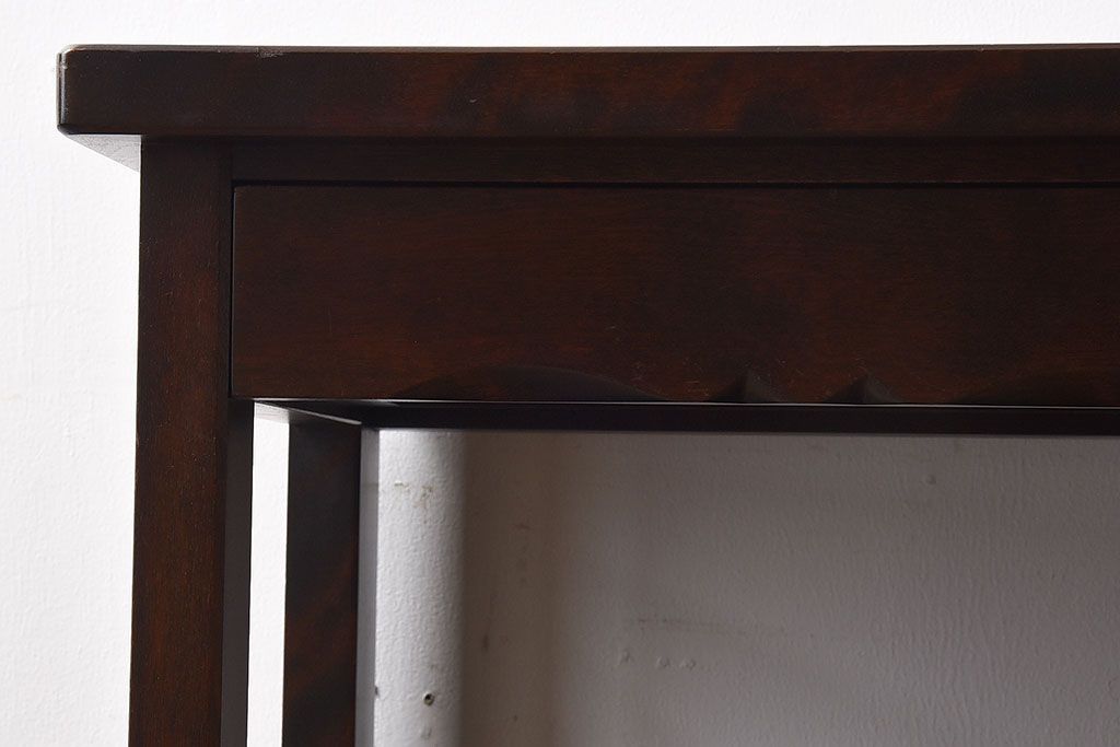 アンティーク雑貨　中古　北海道民芸家具　HM861K　小振りな電話台(キャビネット、飾り台、花台)