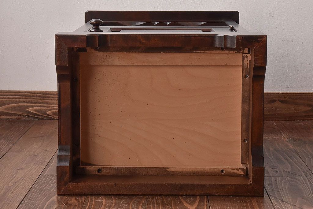 アンティーク雑貨　中古　北海道民芸家具　HM861K　小振りな電話台(キャビネット、飾り台、花台)