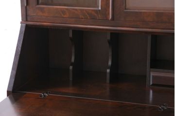 中古　北海道民芸家具　上品な雰囲気漂うライティングビューロー(収納棚)(定価約50万円)