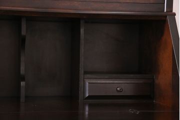 中古　北海道民芸家具　上品な雰囲気漂うライティングビューロー(収納棚)(定価約50万円)