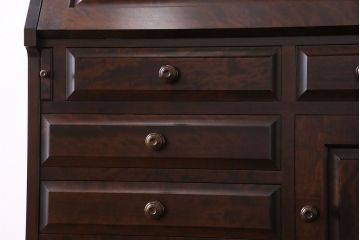 中古　北海道民芸家具　上品な雰囲気漂うライティングビューロー(収納棚)(定価約50万円)