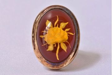 アンティーク雑貨　ビンテージ　上品な薔薇のゴールドメッキリング(指輪)