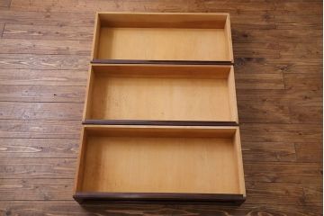 中古　松本民芸家具　意匠が存在感を放つF型整理タンス(チェスト)(定価約36万円)