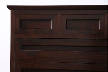 中古　松本民芸家具　意匠が存在感を放つF型整理タンス(チェスト)(定価約36万円)