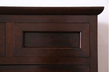 中古　松本民芸家具　意匠が存在感を放つF型整理タンス(チェスト)(定価約36万円)