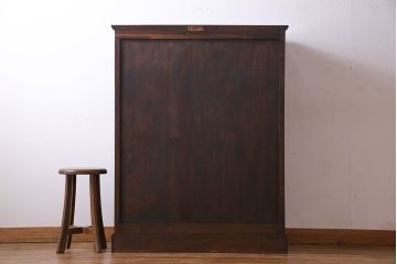 中古　松本民芸家具　意匠が存在感を放つF型整理タンス(チェスト)(定価約36万円)