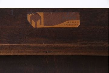 中古　松本民芸家具　意匠が存在感を放つF型整理タンス(チェスト)(定価約36万円)