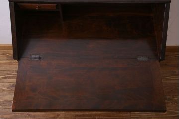 中古美品　松本民芸家具　H型ボールフットライティングビューロー(ワークデスク、在宅ワーク、在宅用)