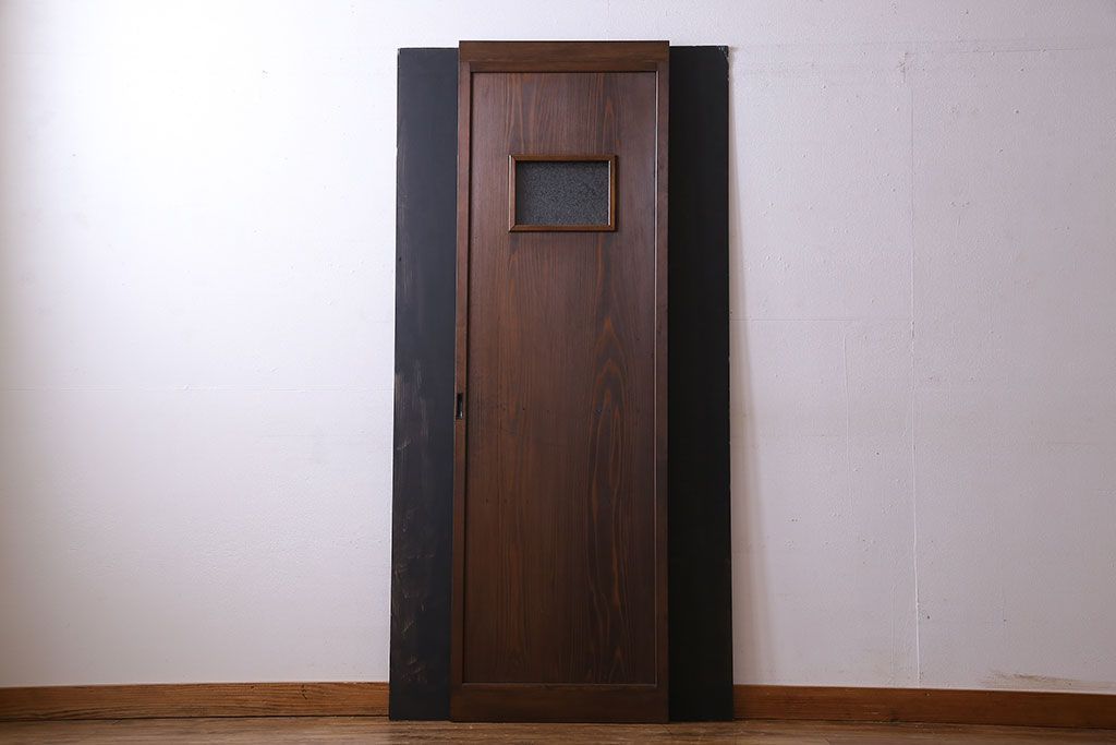 和製アンティーク　木製　背の高いシンプルな引き戸(建具)