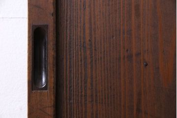 和製アンティーク　木製　背の高いシンプルな引き戸(建具)