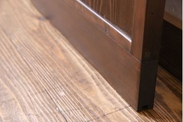 和製アンティーク　木製　背の高いシンプルな引き戸(建具)