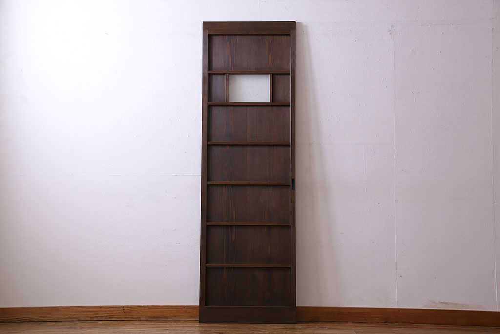 和製アンティーク　木製　背の高いシンプルな引き戸(建具)