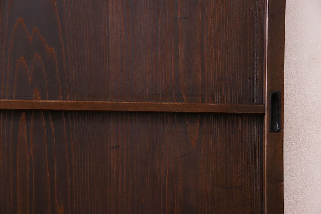 和製アンティーク　木製　背の高いシンプルな引き戸(建具)