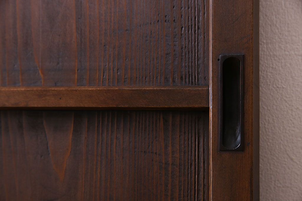 和製アンティーク　木製　背の高いシンプルな引き戸(建具)