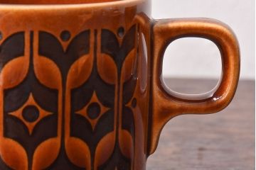 アンティーク雑貨　イギリスビンテージ　HORNSEA(ホーンジー)HEIRLOOM(エアルーム)シリーズ　カップ&ソーサー2客セット(洋食器)(1)