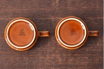 アンティーク雑貨　イギリスビンテージ　HORNSEA(ホーンジー)HEIRLOOM(エアルーム)シリーズ　カップ&ソーサー2客セット(洋食器)(1)