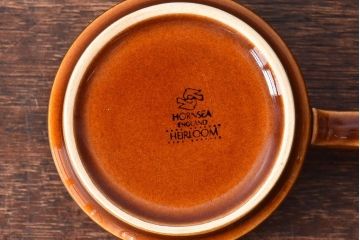 アンティーク雑貨　イギリスビンテージ　HORNSEA(ホーンジー)HEIRLOOM(エアルーム)シリーズ　カップ&ソーサー2客セット(洋食器)(1)