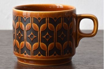 アンティーク雑貨　イギリスビンテージ　HORNSEA(ホーンジー)HEIRLOOM(エアルーム)シリーズ　カップ&ソーサー2客セット(洋食器)(2)