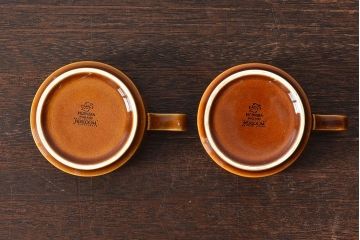 アンティーク雑貨　イギリスビンテージ　HORNSEA(ホーンジー)HEIRLOOM(エアルーム)シリーズ　カップ&ソーサー2客セット(洋食器)(2)