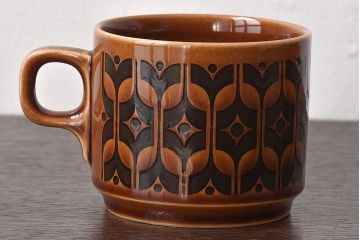 アンティーク雑貨　イギリスビンテージ　HORNSEA(ホーンジー)HEIRLOOM(エアルーム)シリーズ　カップ&ソーサー3客セット(洋食器)
