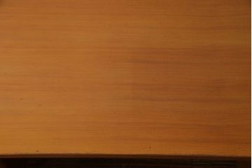 ヴィンテージ家具　和製ビンテージ　希少　整然とした木目が美しい突板チーク材のデスク(ワークデスク、在宅ワーク、在宅用、オフィスデスク)