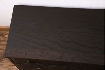 アンティーク家具　和製アンティーク　前面ケヤキ材　古い木の質感のタンスローチェスト(引き出し、テレビ台)