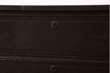 アンティーク家具　和製アンティーク　前面ケヤキ材　古い木の質感のタンスローチェスト(引き出し、テレビ台)