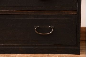 アンティーク家具　和製アンティーク　前面ケヤキ材　古い木の質感のタンスローチェスト(引き出し、テレビ台)