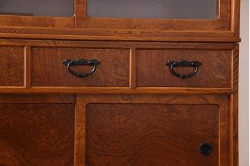 中古美品　二本松工藝館　田中家具　上質な茶タンス(茶箪笥、飾り棚)(定価約25万円)