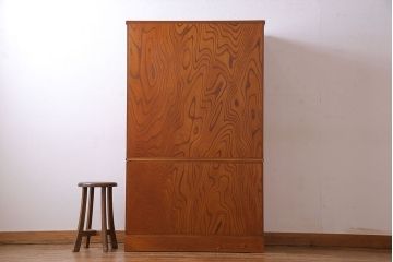 中古美品　二本松工藝館　田中家具　上質な茶タンス(茶箪笥、飾り棚)(定価約25万円)