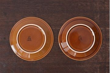 アンティーク雑貨　イギリスビンテージ　HORNSEA(ホーンジー)　BRONTE(ブロンテ)シリーズ　カップ&ソーサー&プレート2客セット(洋食器)(1)
