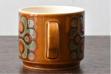 アンティーク雑貨　イギリスビンテージ　HORNSEA(ホーンジー)　BRONTE(ブロンテ)シリーズ　カップ&ソーサー&プレート2客セット(洋食器)(2)