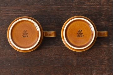 アンティーク雑貨　イギリスビンテージ　HORNSEA(ホーンジー)　BRONTE(ブロンテ)シリーズ　カップ&ソーサー&プレート2客セット(洋食器)(2)